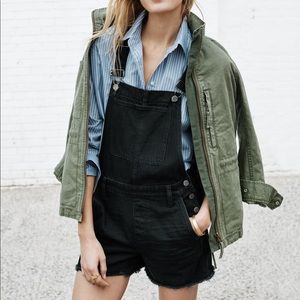 NWT Madewell Black Shorts Overalls